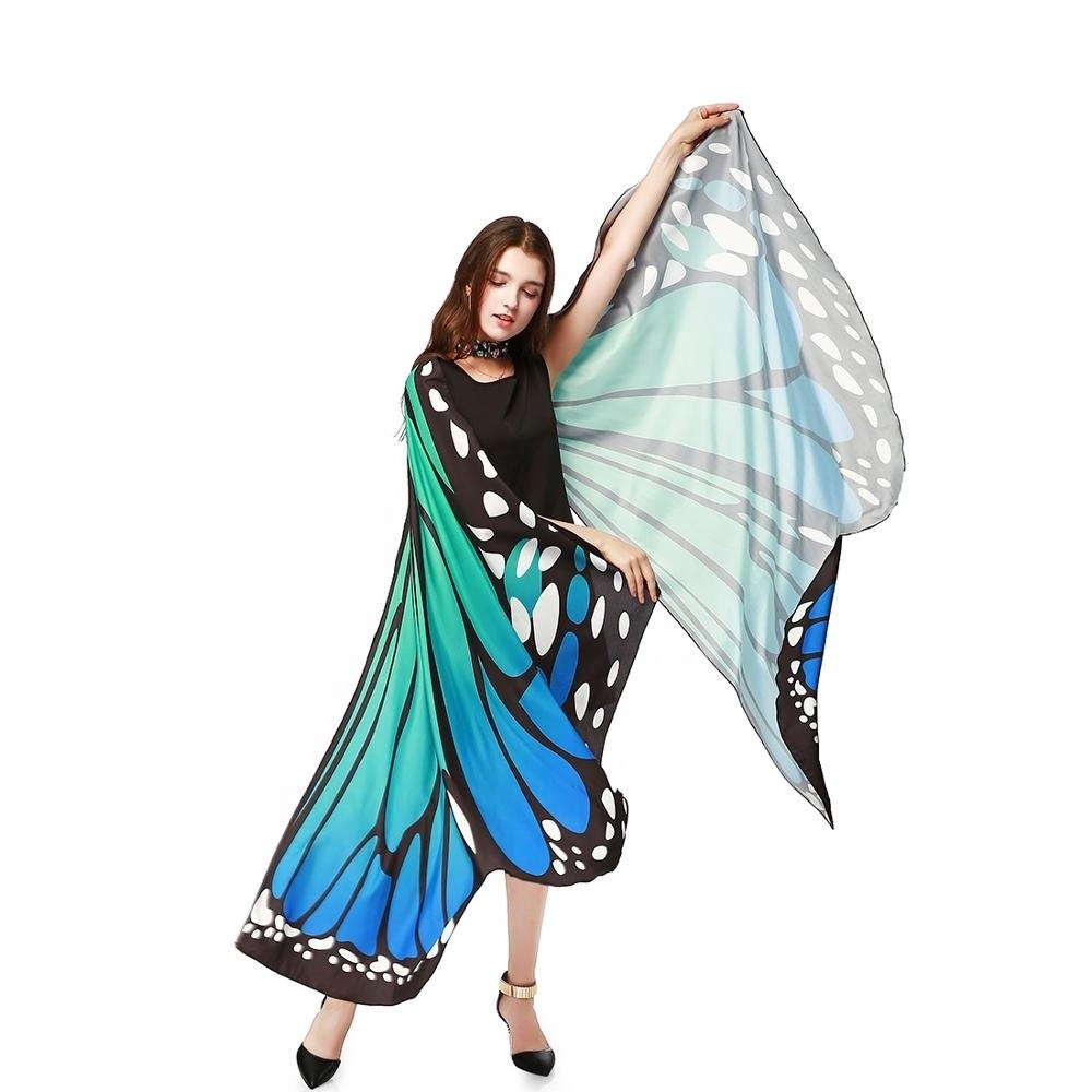 Stock Custom Festival Products Shawl Fairy  Cosplay Costume Cape Lady's Fancy Dress Sets Butterfly Wings