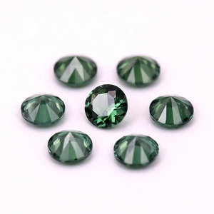 Wholesale Loose Gemstone 152# Round Shape Green Synthetic Spinel Price Per Carat