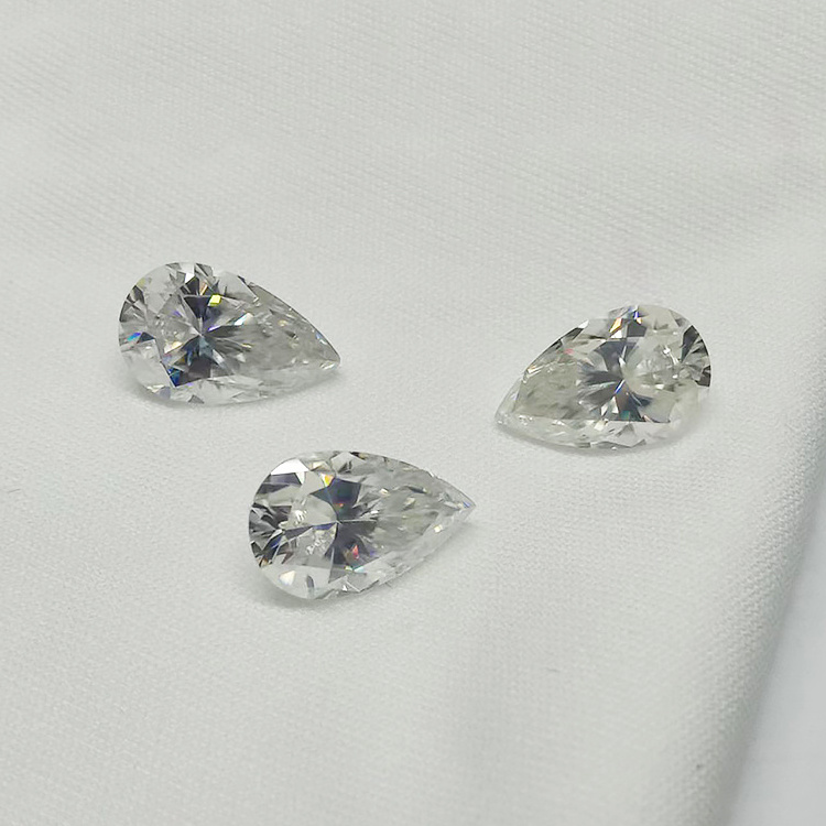 wholesale super white D color VVS1 pear cut GRA certificate synthetic moissanite diamond stone loose moissanite