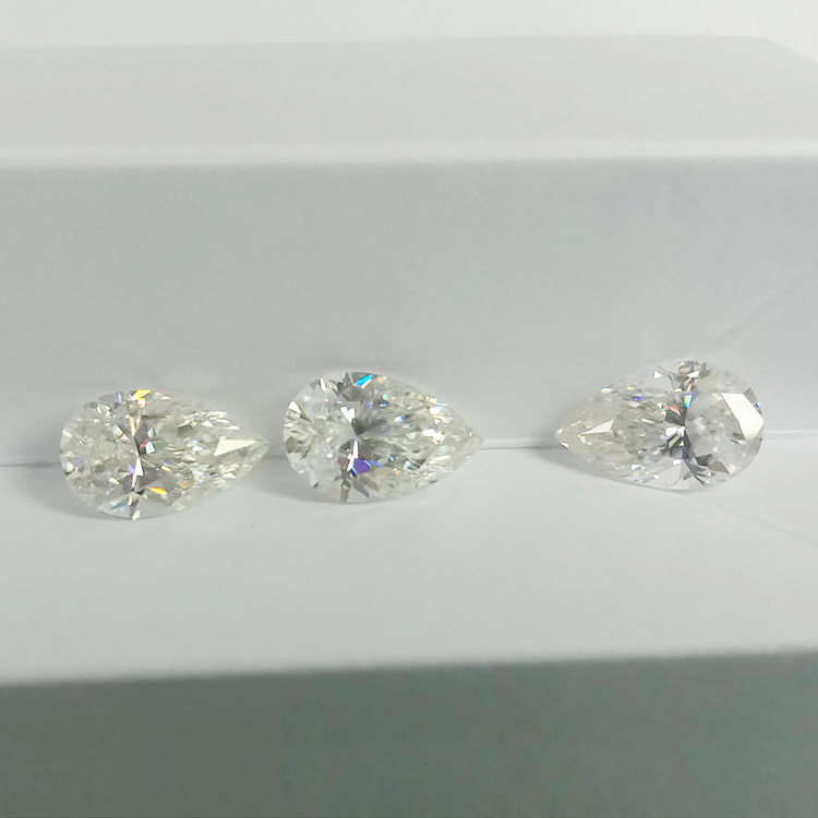 wholesale super white D color VVS1 pear cut GRA certificate synthetic moissanite diamond stone loose moissanite