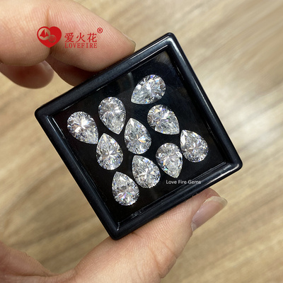 wholesale super white D color VVS1 pear cut GRA certificate synthetic moissanite diamond stone loose moissanite