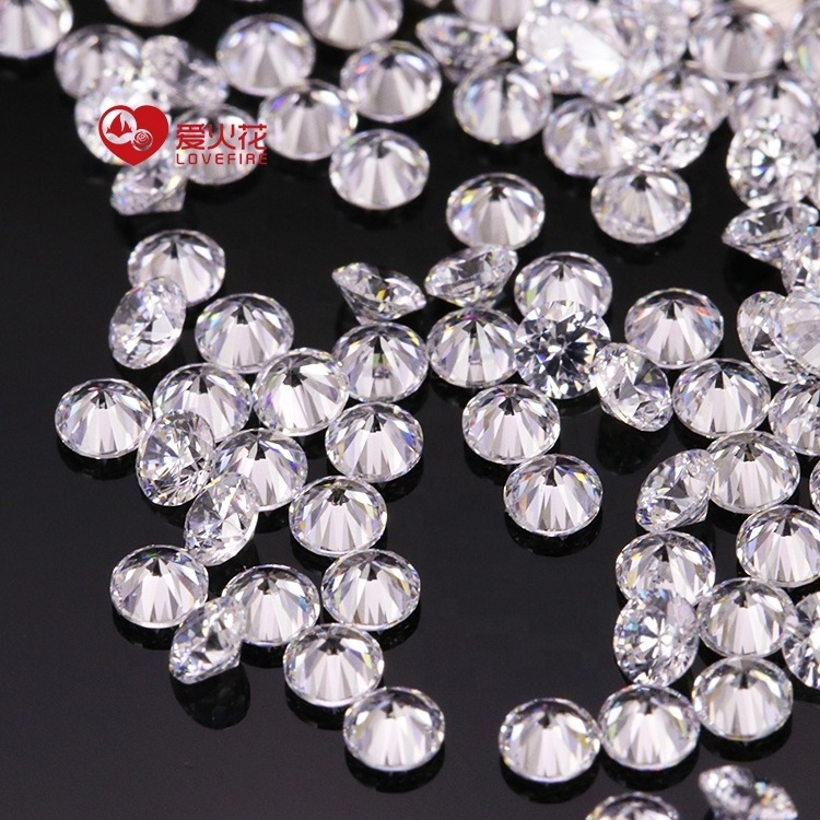 1000pcs/pack 1.5mm 3A grade white cz gems round star loose cz gemstone cubic zirconia for jewelry making