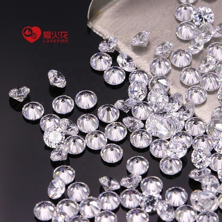 1000pcs/pack 1.5mm 3A grade white cz gems round star loose cz gemstone cubic zirconia for jewelry making