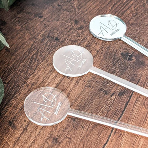 Hot sale! wholesale! Clear acrylic Swizzle Sticks Plastic Crystal Swizzle Sticks with engraved logo and custom drink stirrers