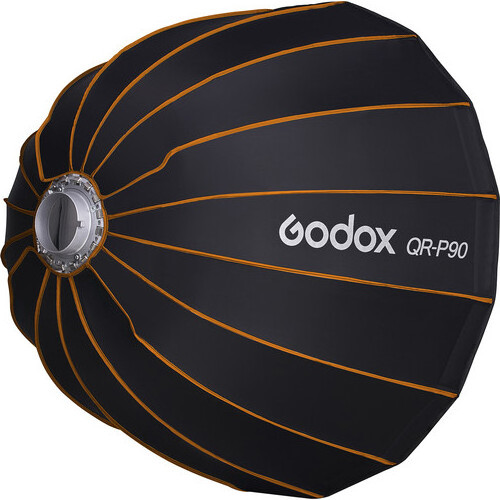 Godox QR-P70 QR-P90 QR-P120 70/90/120CM Quickly Release Parabolic Deep Softbox w/ Honeycomb Grid for Bowens Mount Studio Flash