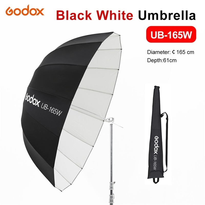 Godox UB-165W 65in 165cm Parabolic Umbrella Inner White Reflect Umbrella Studio Light Umbrella (UB-165W)