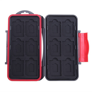 Portable Memory Card Case All in One Anti-Shock 12SD+12TF Capacity Storage Holder Box Cases for SD/SDHC/SDXC/Micro SD/TF Card