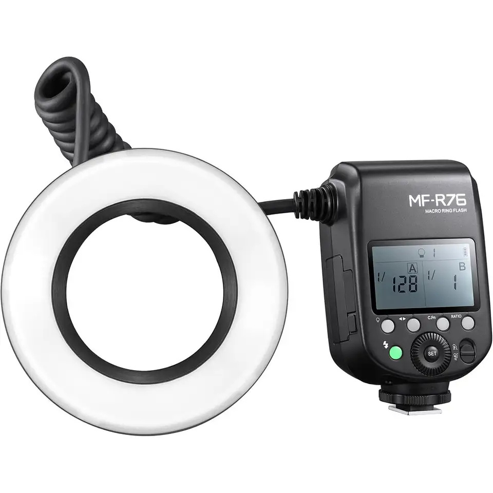 Godox MF-R76 RING76 5000K Macro LED Ring Light Macro Speedlite Flash Light