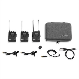 Godox WMicS1 kit2 UHF Wireless Microphone Lavalier Condenser Microphone System for Smartphone Camera Vlog best price