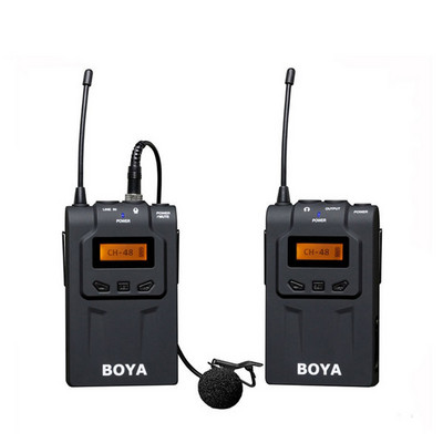 BOYA BY-WM6 Ultra High Frequency UHF Wireless Lavalier Microphone System for  DSLR Camera Audio Recorder