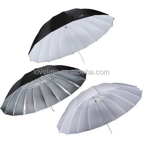 Photo Studio Reflective Silver Umbrella 90cm 150cm 180cm Umbrella Brolly Softbox deep parabolic