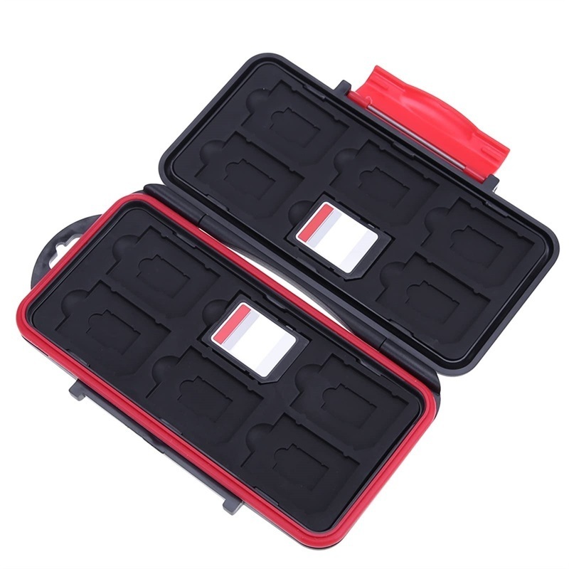 Portable Memory Card Case All in One Anti-Shock 12SD+12TF Capacity Storage Holder Box Cases for SD/SDHC/SDXC/Micro SD/TF Card