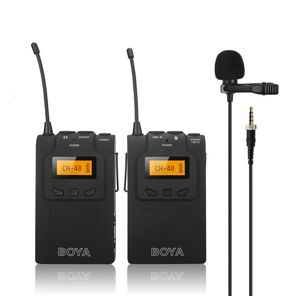 BOYA BY-WM6 Ultra High Frequency UHF Wireless Lavalier Microphone System for  DSLR Camera Audio Recorder