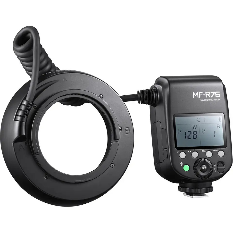 Godox MF-R76 RING76 5000K Macro LED Ring Light Macro Speedlite Flash Light