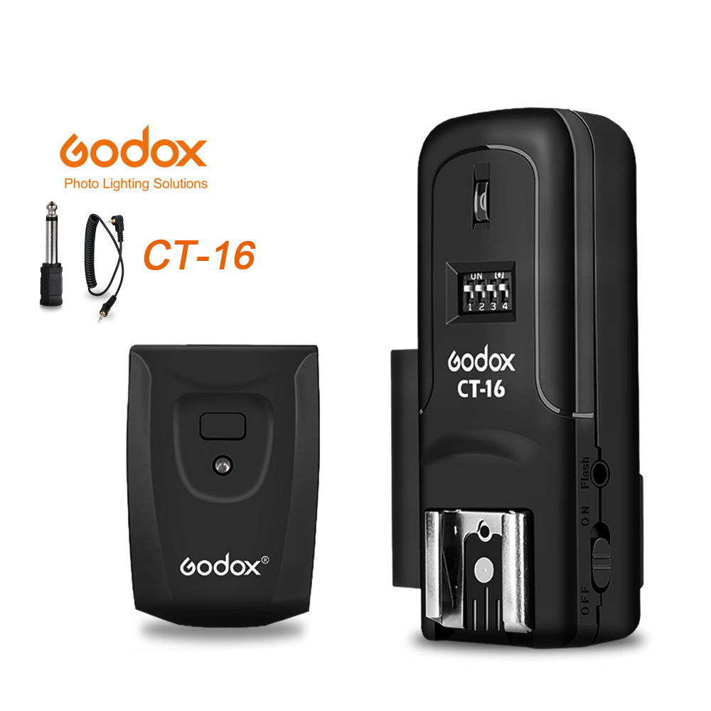 Godox CT-16 CT16 16 Channels Wireless Radio Flash Trigger Transmitter + Receiver CTR-16 Set for Pentax Studio Flash