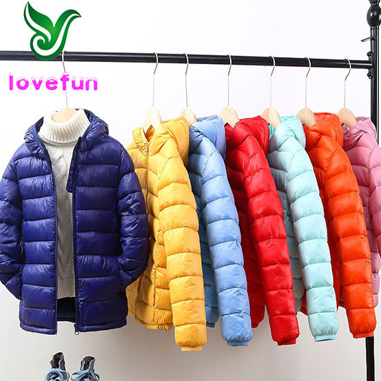 Hot 2-14 Years Children Jackets Winter Spring Fall Coat Toddler Outerwear Boys Girls Kids Hood Down Jackets kids Teenage Coat