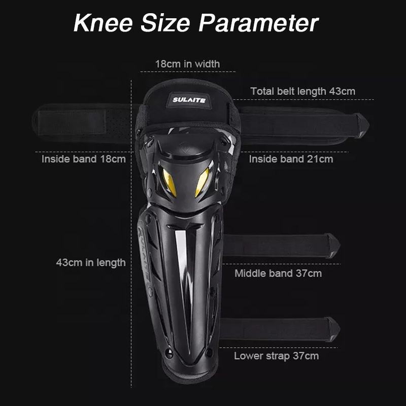 Motorcycle Breathable Knight Equipment Knee Protection Leg Protection Winter Motorcycle Riding Anti-fall Black Thick Universal