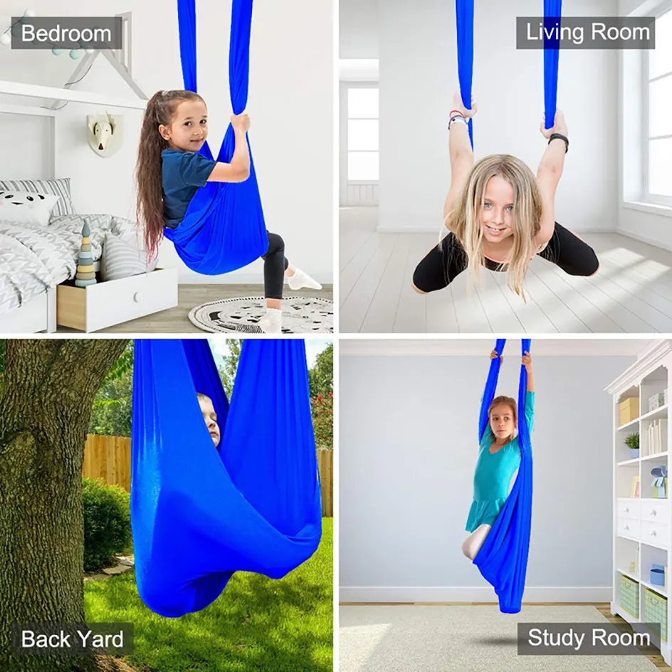 Aerial Silk Yoga Swing Aerial Yoga Hammock Therapy Therapy Sensory Swing Hanging Seat Elastic Cuddle Hammock