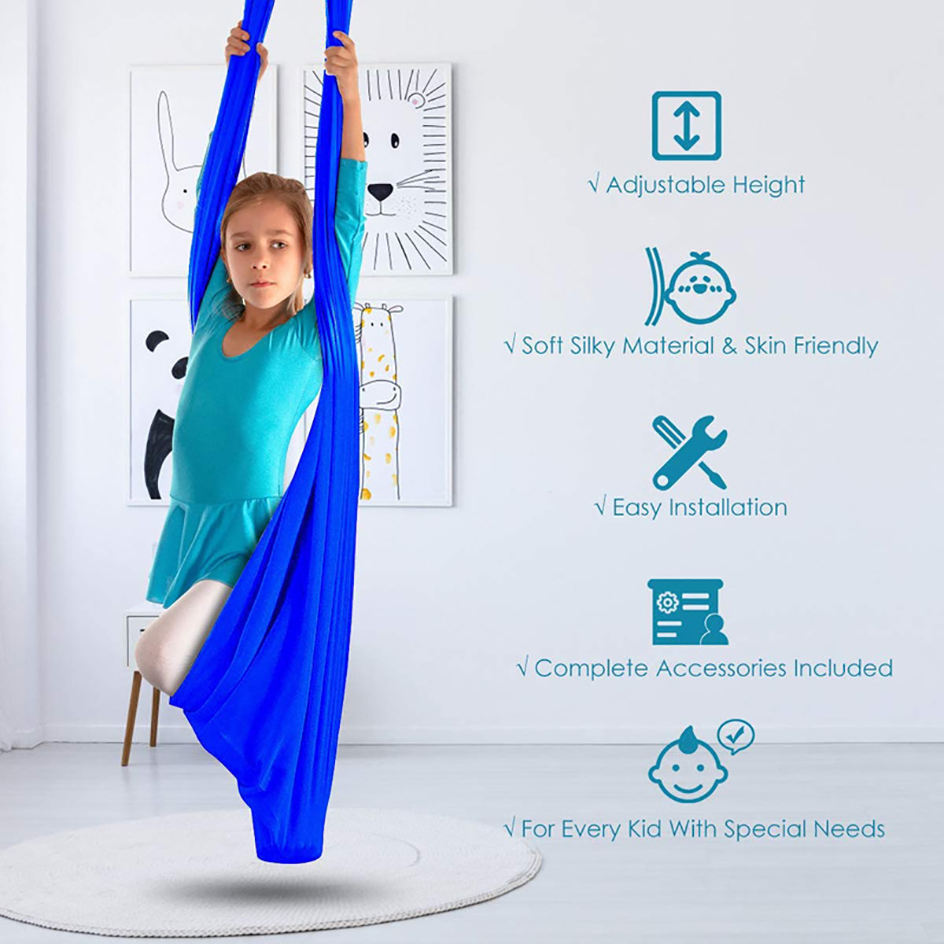 Aerial Silk Yoga Swing Aerial Yoga Hammock Therapy Therapy Sensory Swing Hanging Seat Elastic Cuddle Hammock