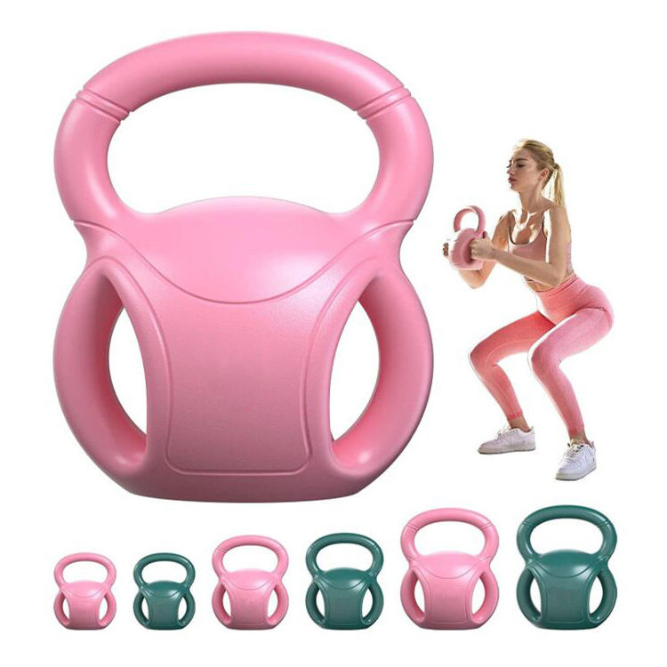 Wholesale Plastic Fitness Exercise Equipment Training Cement Customized Made Powder Coated Gym Kettlebell