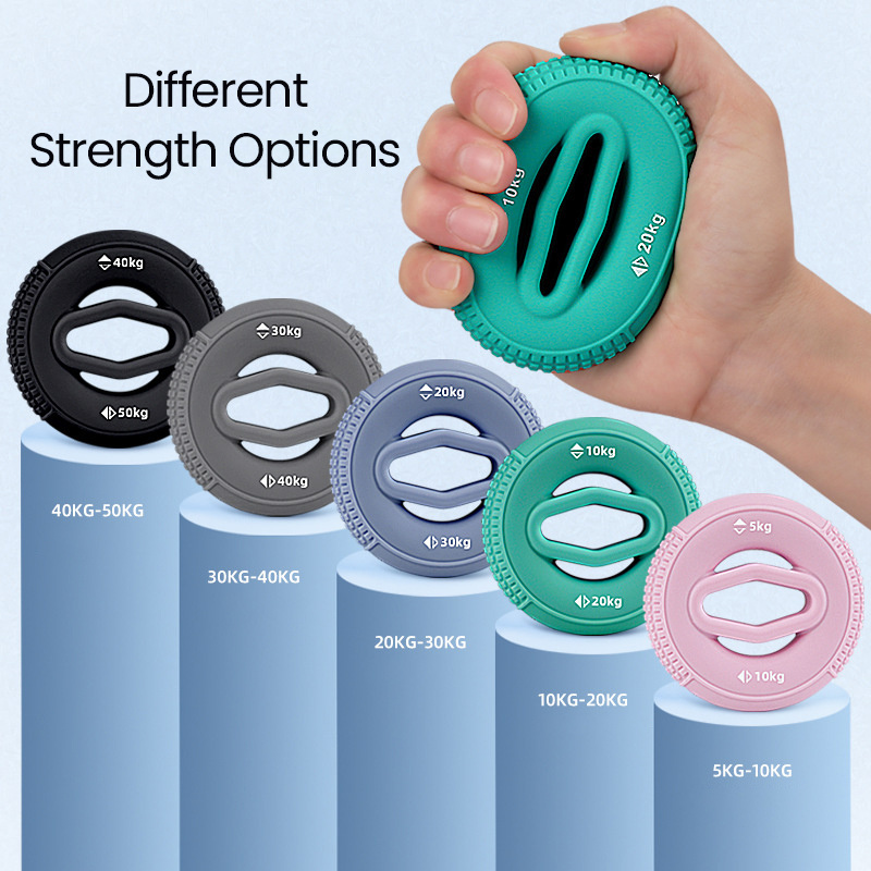 New Design Finger Training Exercise Rubber Donut  Portable Gripping Strength Silicone Hand Grip Strengthener Ring