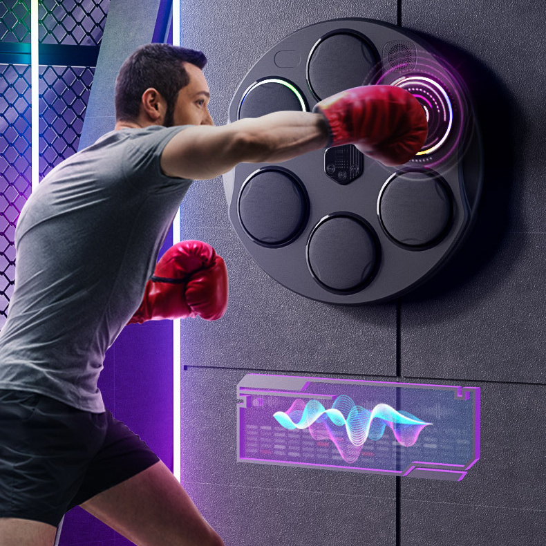 Smart Music Boxing Machine Wall Mounted Bluetooth Boxing Training Punching Equipment Home Workout Musical Boxing Machine