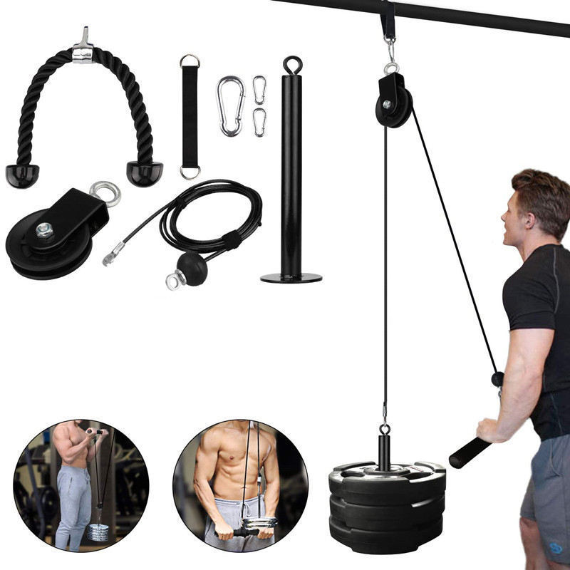 Gym Pulley Cable Machine System Pull Down Loading Pin Lifting Workout Arm Biceps Triceps Hand Training Equipment