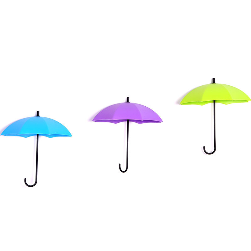 New and fashion Umbrella Shape Sticky Hook kitchen wall hook Home Decorative adhesive wall hook