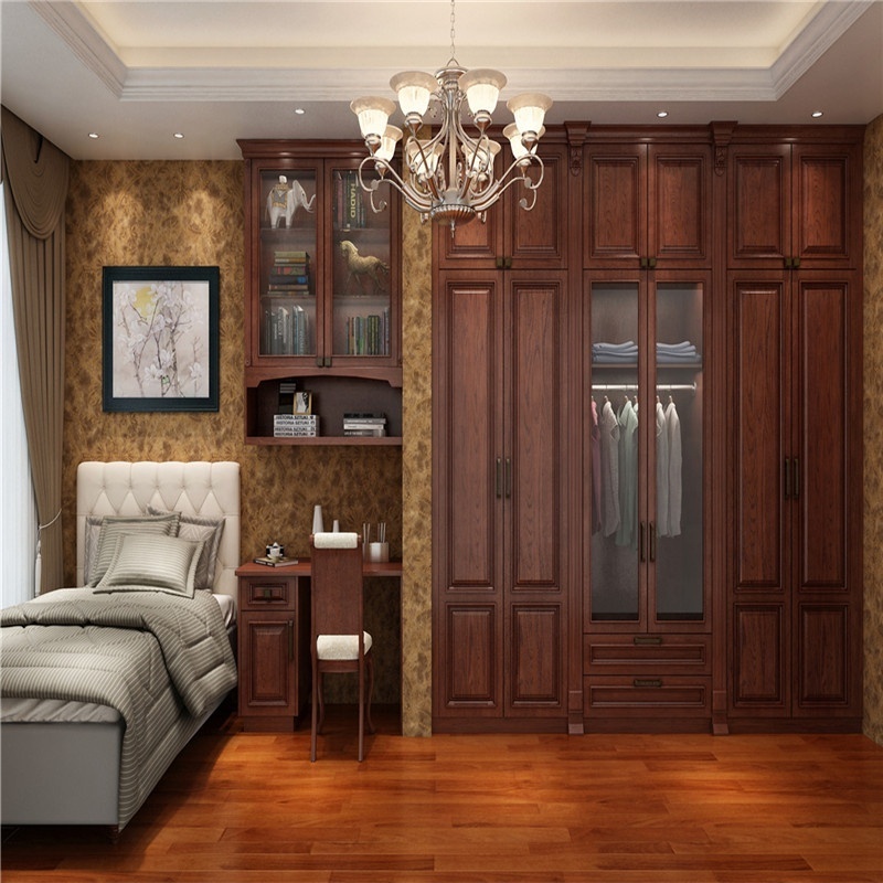 Solid Wood Large Armoire Closet With Drawer