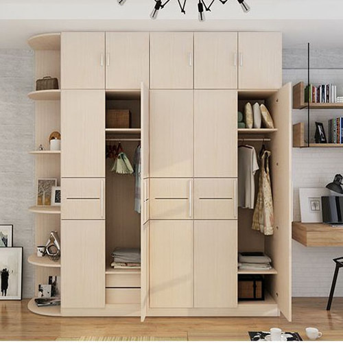 Master Bedroom Wooden Modular Wardrobe Combination