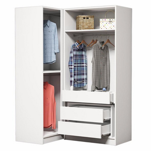 4 Doors 2 Holes 3 Drawers Corner Wardrobe