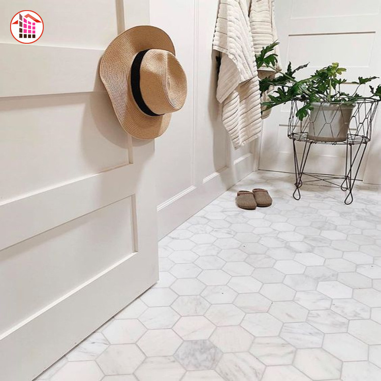 Marble Mosaic Tile for Sale 1premium Hxagon Shape White Wall and Floor Hexagon LOVE Home Stone Polished 300x300mm Parquet CN;GUA