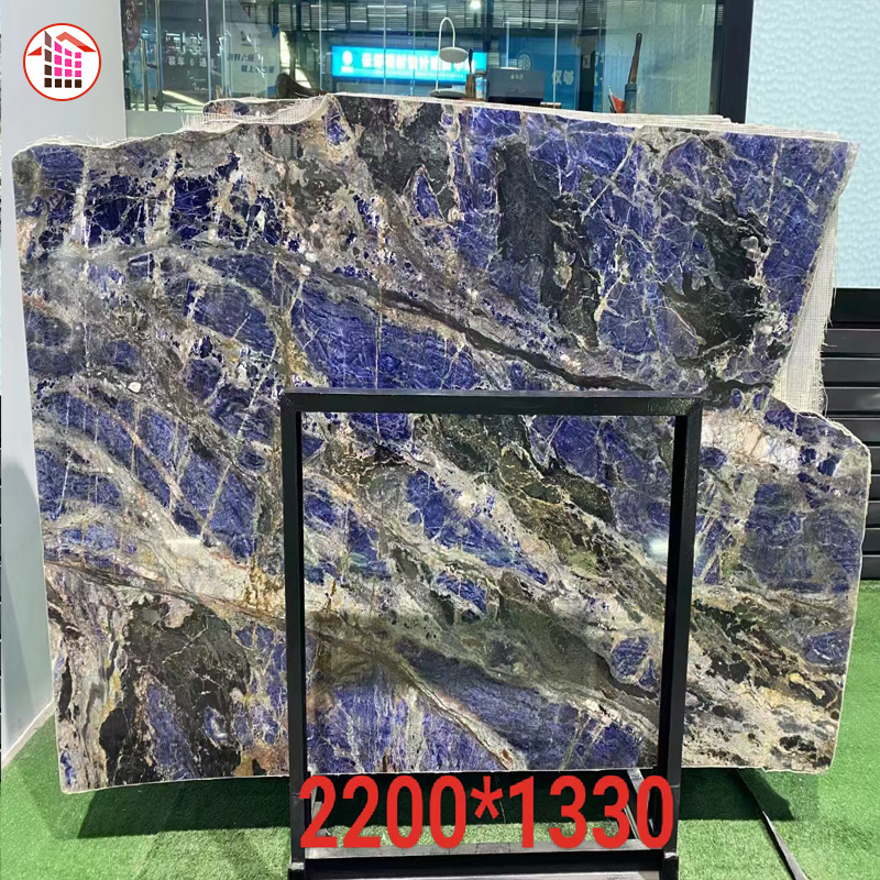 China factory blue marble for wall Slab Natural Stones Tiles high quality blue Brazil luxury stone countertop