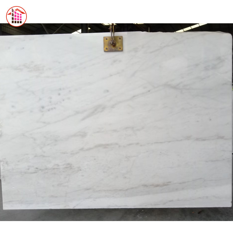 Cheap price china factory wholesale natural white marble with grey veins carrara crystal white marble for floor wall countertop