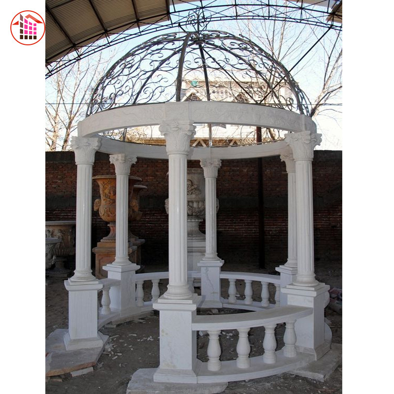 Cheap Gazebo Garden Gazebo Stone Garden Gazebos Marble 1premium Hand Carved Natural for Sale Outdoor Outdoor Promotion 1 Set