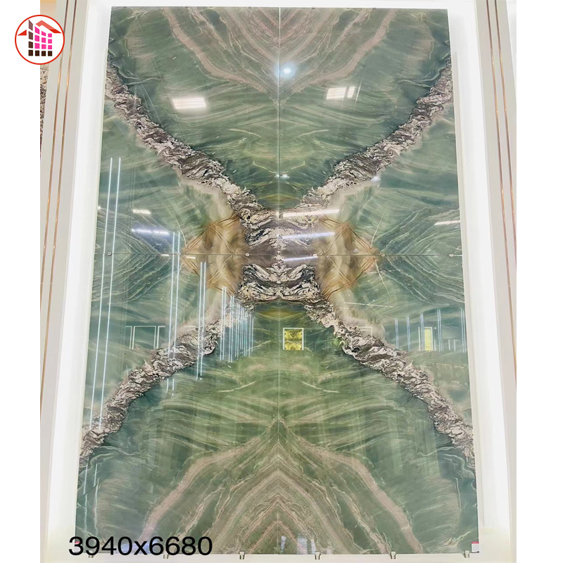 China factory price high quality luxury stone green onyx marble  wall panel and floor