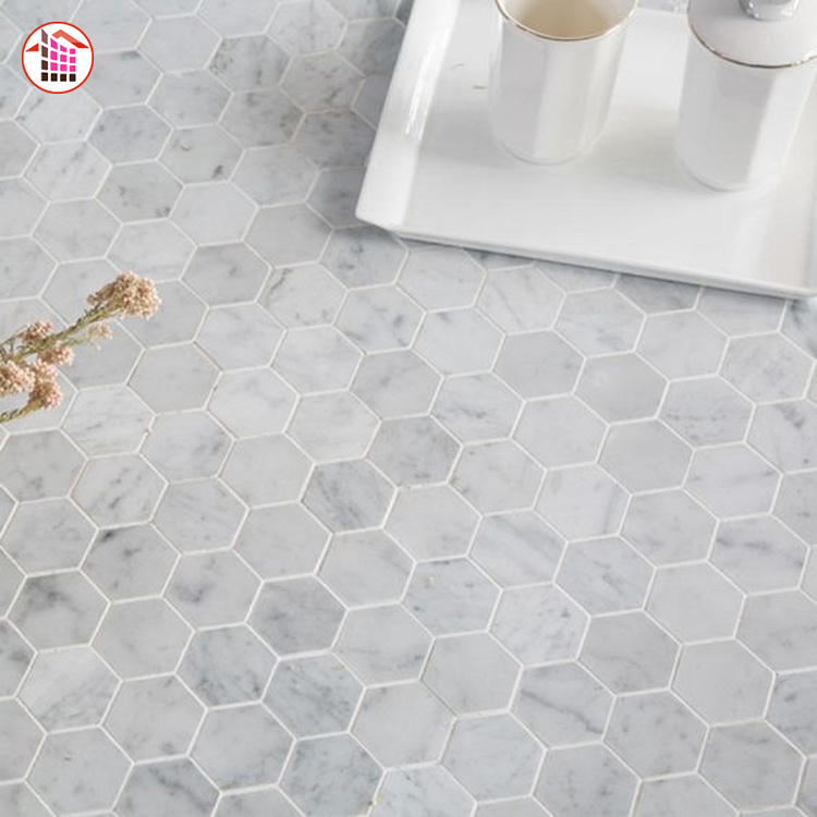 Marble Mosaic Tile for Sale 1premium Hxagon Shape White Wall and Floor Hexagon LOVE Home Stone Polished 300x300mm Parquet CN;GUA