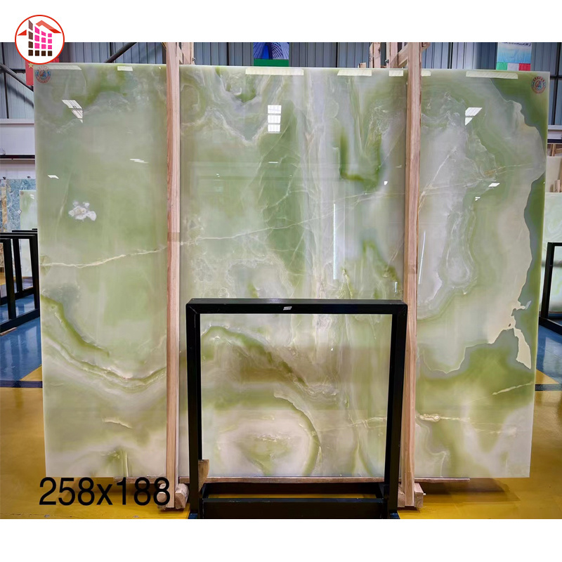 Green-Onyx withe gold veins Onyx Marble Jade Stone Slate Slab translucent marble onyx backlight Wall Panel Price Slab