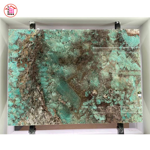 Hotel Project Flooring Design Home Backlit Decor Luxury Modern Natural green Stone Slab Natural Amazonite Green Quartzite