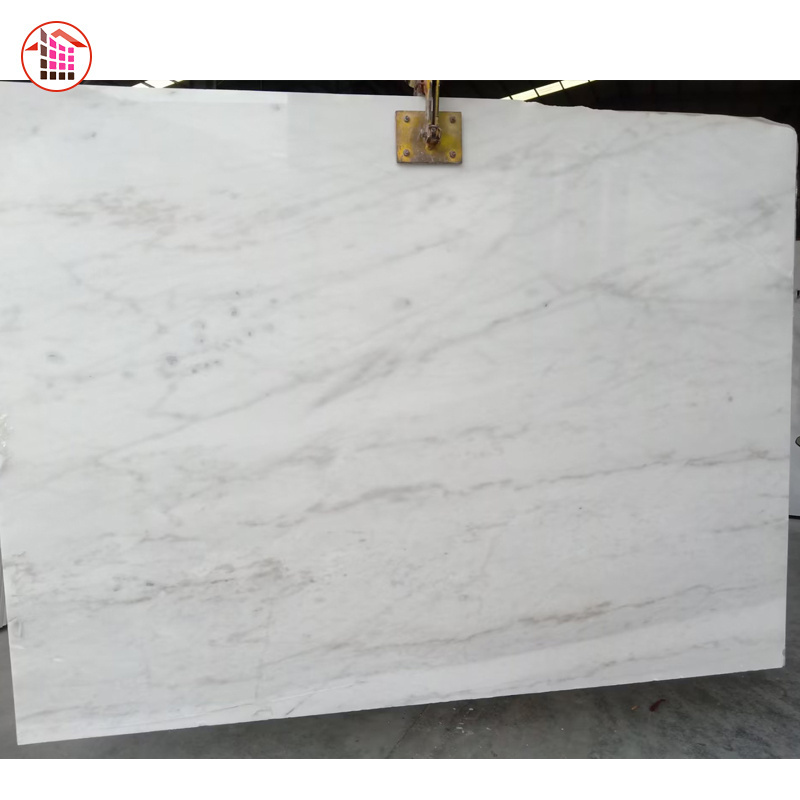 Cheap price china factory wholesale natural white marble with grey veins carrara crystal white marble for floor wall countertop