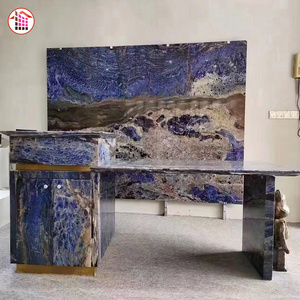 China factory blue marble for wall Slab Natural Stones Tiles high quality blue Brazil luxury stone countertop