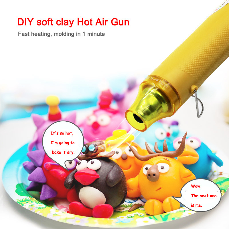 Portable Soft Ceramic Heat Gun for DIY Craft Embossing Sealed Powder 110V 220V Blower Mini Handheld Hot Air Gun