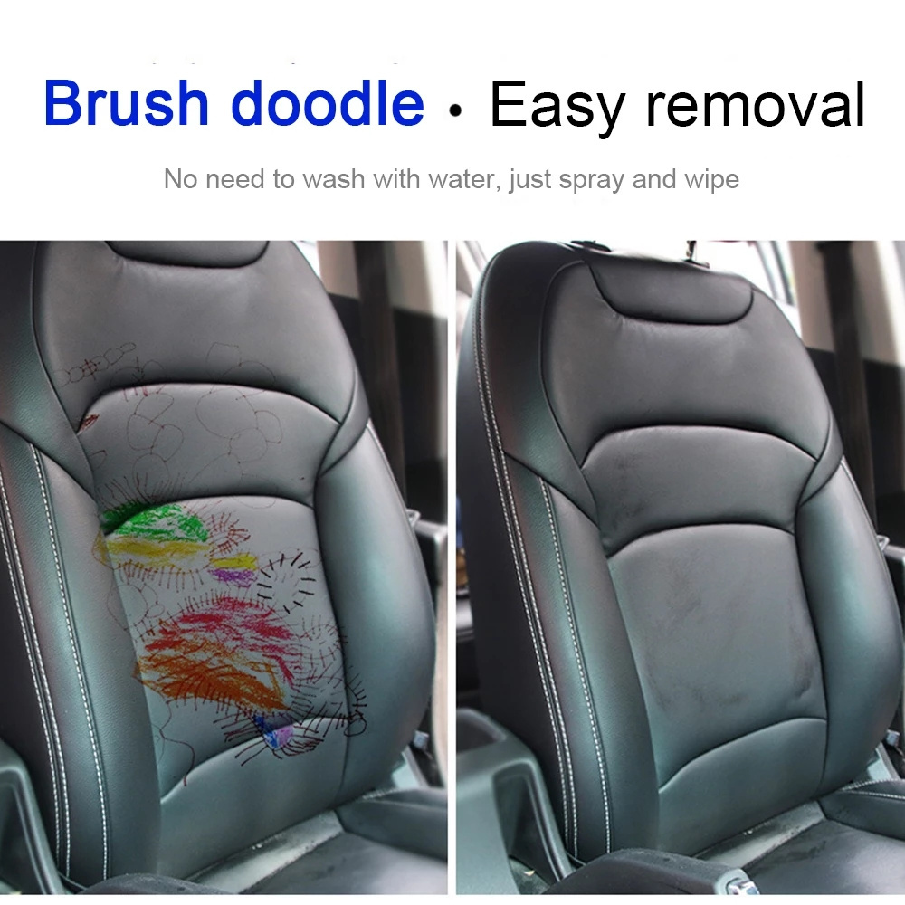 650ml Seat Steering Wheel Leather Spray Foam Car Cleaner with Cleaning Brush Deep Cleaning