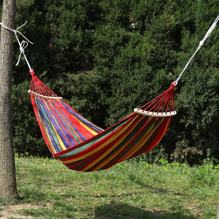 Anti-rollover Indoor and Outdoor Hanging Chair Outdoor Swing Ice Mesh Canvas Hammock