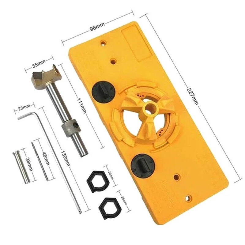 Woodworking Hardware Cabinet 35mm Hinge Boring Jig Drill Set Guide Hole Puncher Hole Locator DIY Concealed Kit Hole Opener