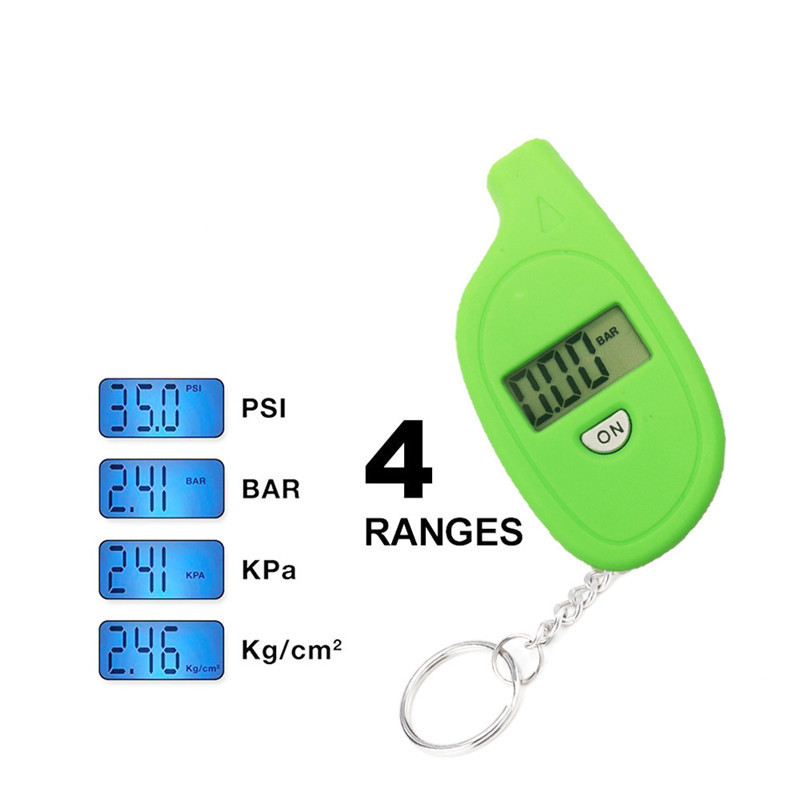 3-150 PSI Digital Tire Air Pressure Tester Procession Mini Keychain LCD Display Air Meter Gauge