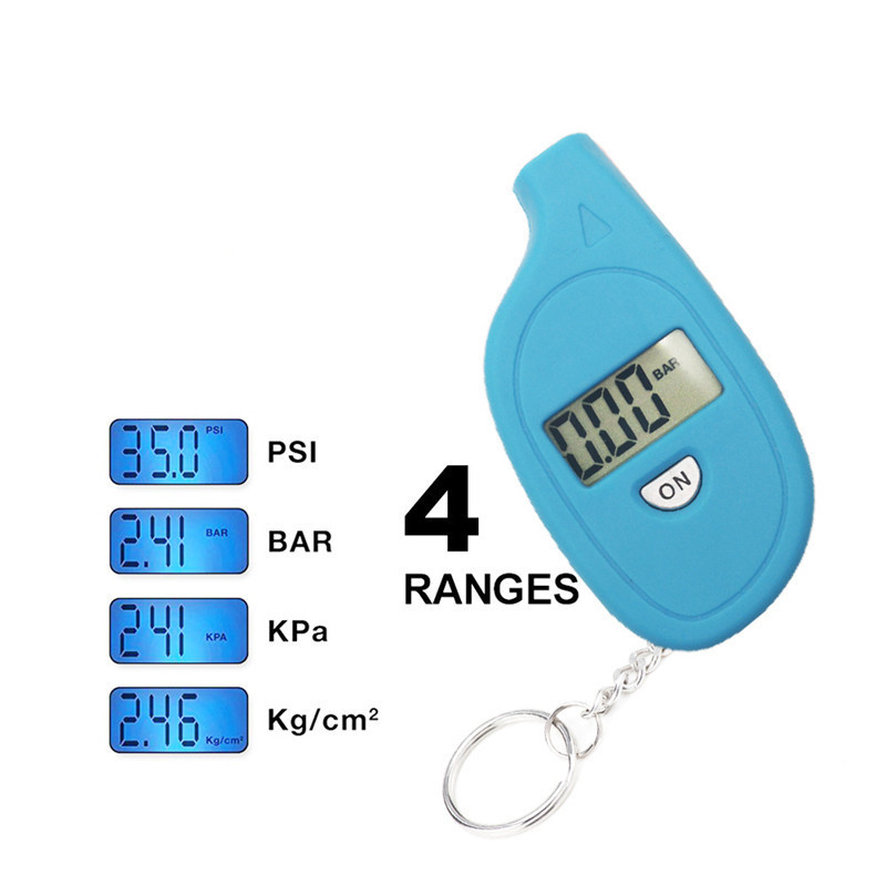 3-150 PSI Digital Tire Air Pressure Tester Procession Mini Keychain LCD Display Air Meter Gauge