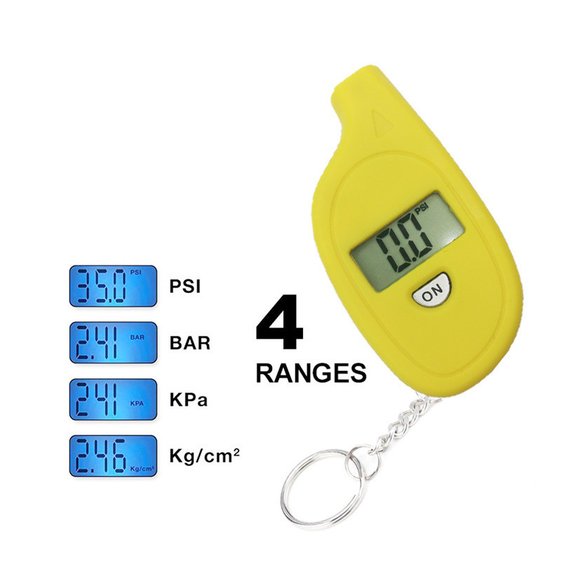 3-150 PSI Digital Tire Air Pressure Tester Procession Mini Keychain LCD Display Air Meter Gauge