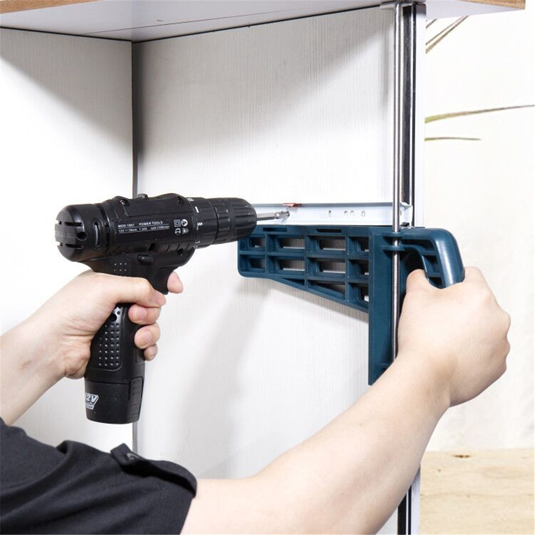 Portable Drill Punch Positioner Jig For Cabinet Furniture Sliding Drawer Jig Cabinet Drawer Mounting Tool