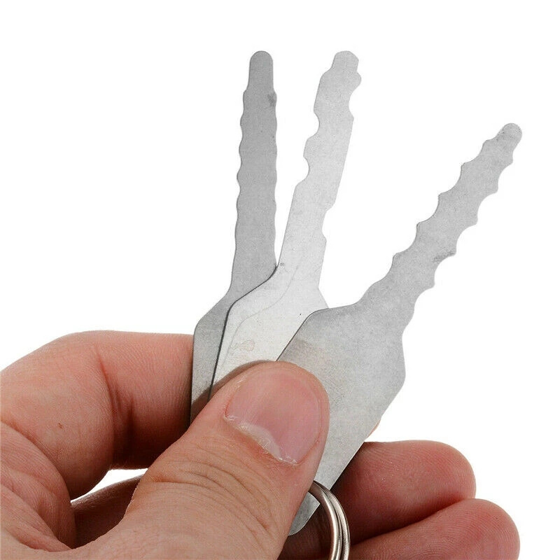 10PCS New Stainless Steel Jiggler Keys Lock Opening Repair Tool Set Corrosion Resistance Lock Pick